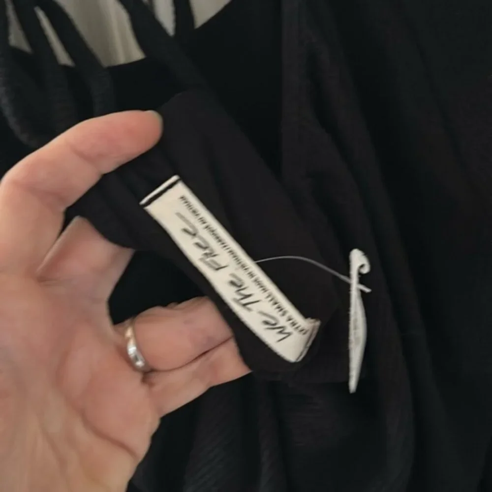 NEW FREE PEOPLE we the free bondi thermal in black xs